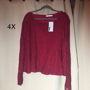 🎅🏻🌲red lace meaneor NWT